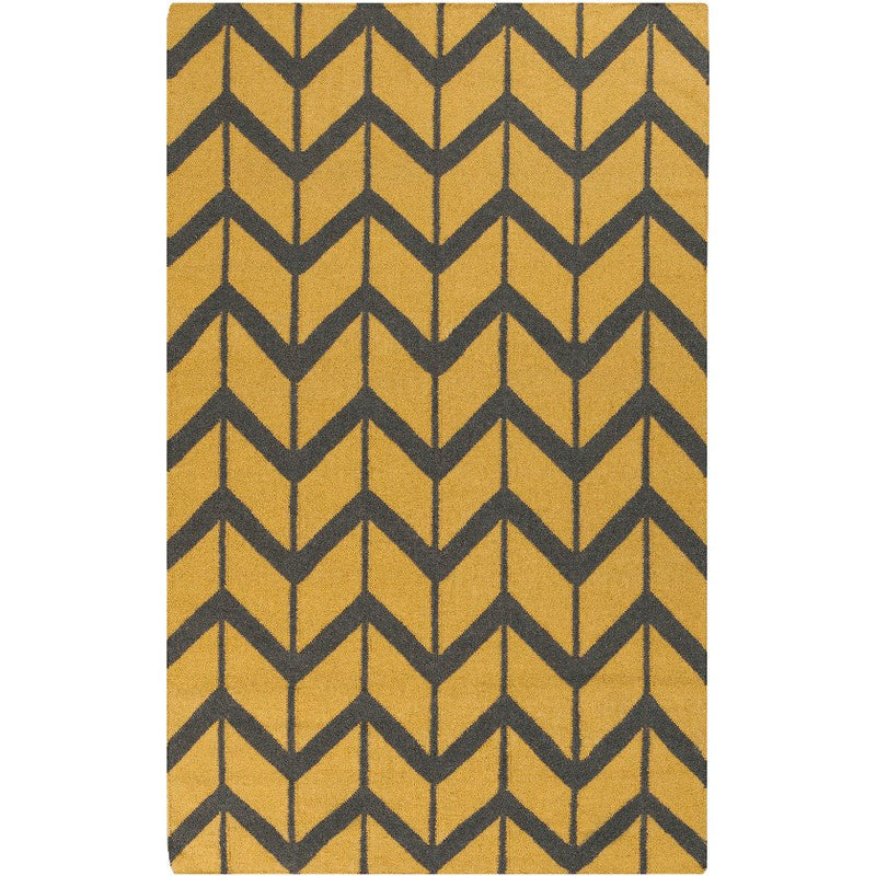 Dyer Modern Bright Yellow/Charcoal Area Rug