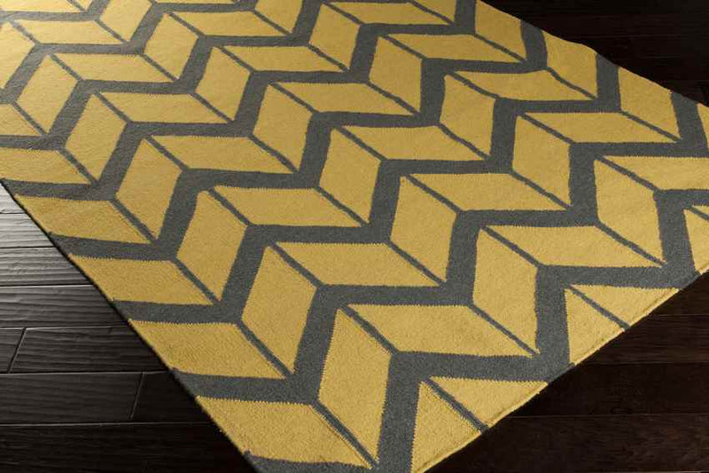 Dyer Modern Bright Yellow/Charcoal Area Rug