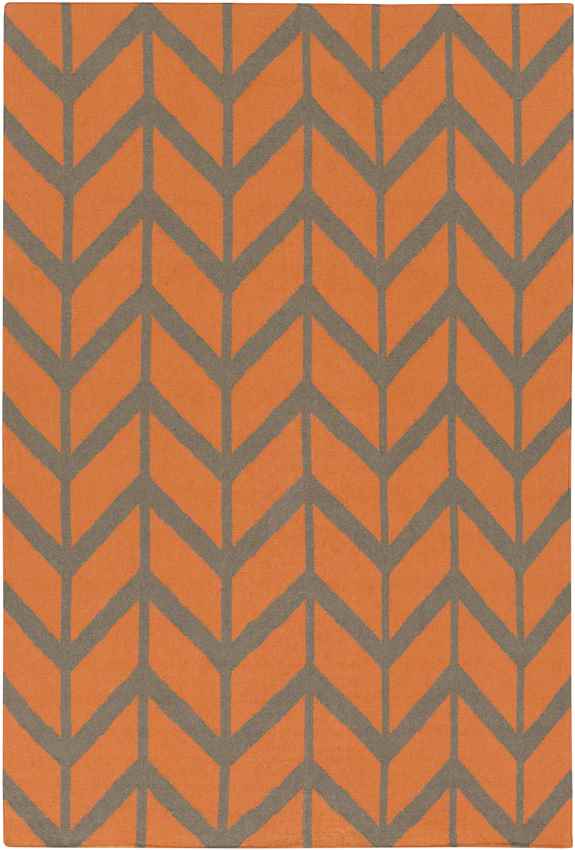 Dyer Modern Burnt Orange Area Rug