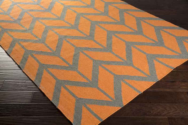 Dyer Modern Burnt Orange Area Rug