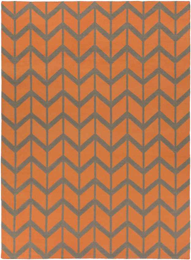 Dyer Modern Burnt Orange Area Rug