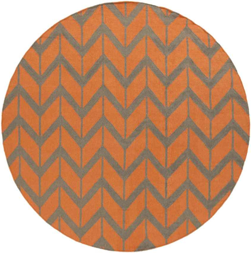 Dyer Modern Burnt Orange Area Rug