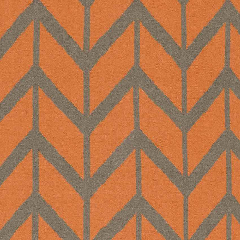 Dyer Modern Burnt Orange Area Rug