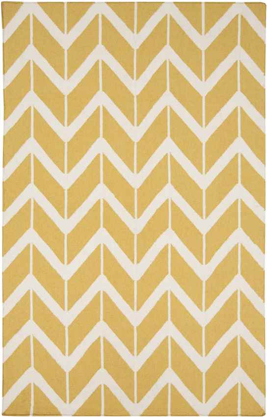 Dyer Modern Yellow/White Area Rug