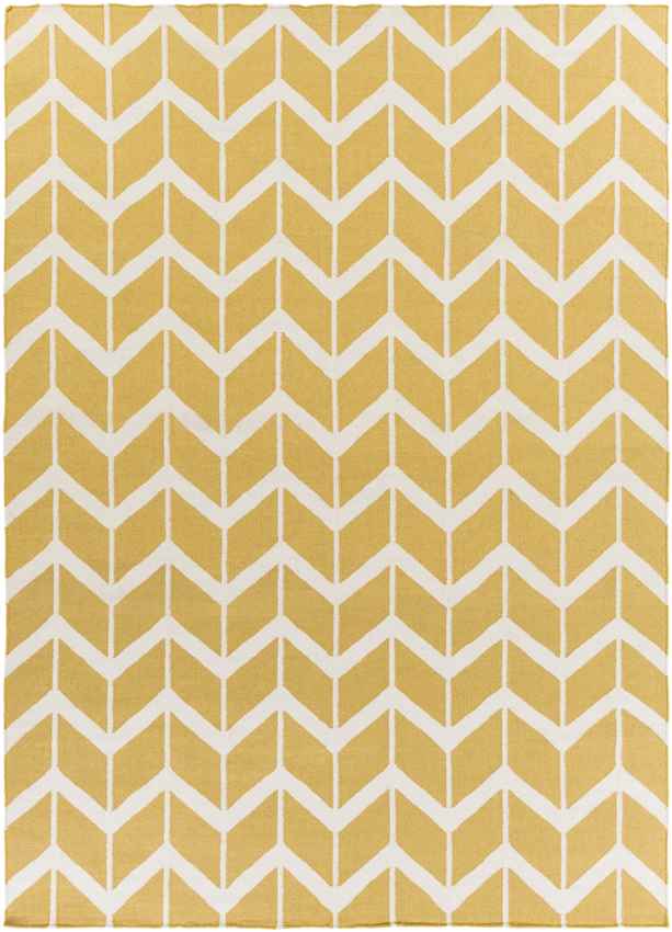 Dyer Modern Yellow/White Area Rug