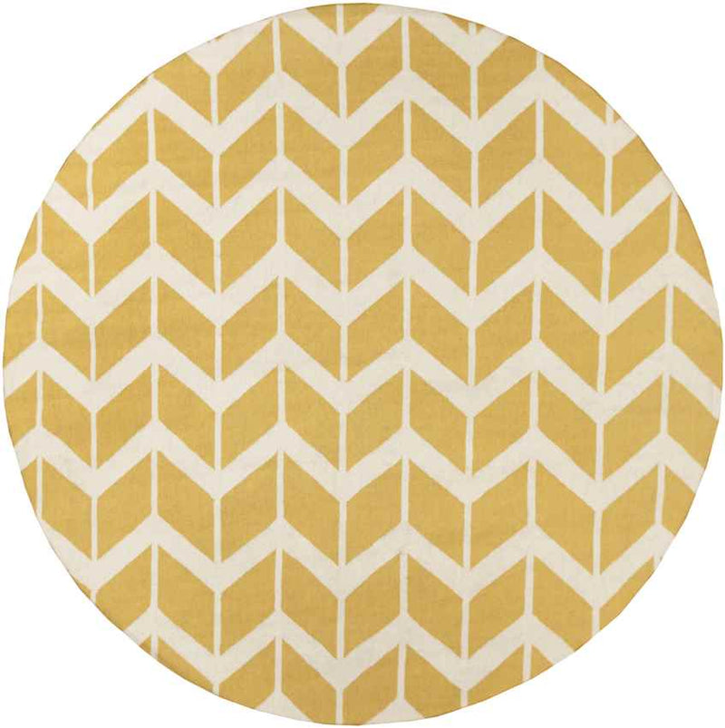 Dyer Modern Yellow/White Area Rug