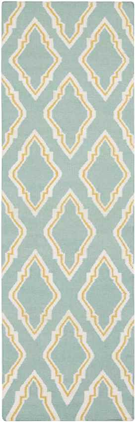 Duval Modern Aqua/Mustard Area Rug