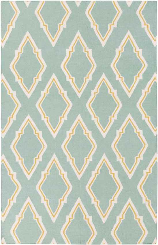 Duval Modern Aqua/Mustard Area Rug