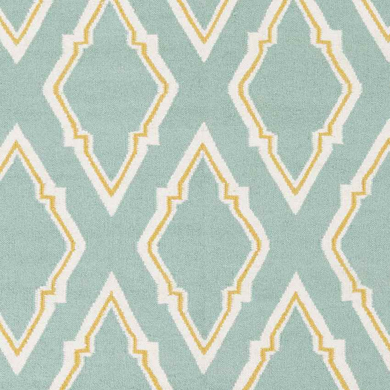 Duval Modern Aqua/Mustard Area Rug