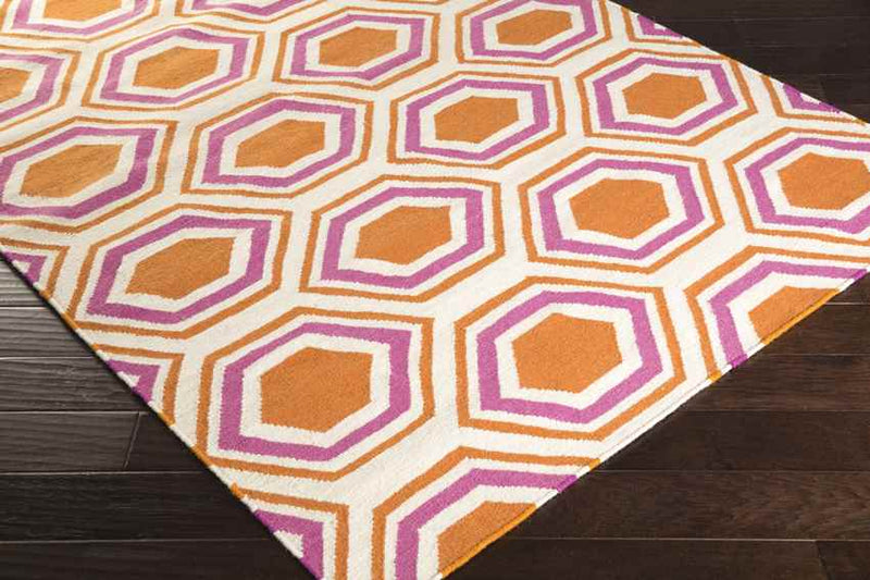 Dutton Modern Orange/White Area Rug