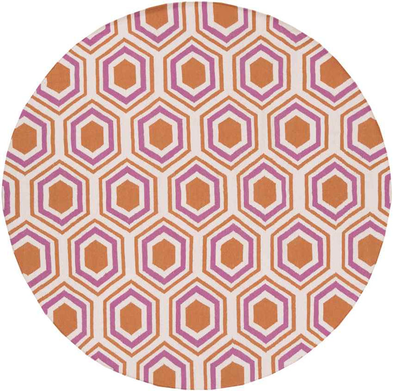 Dutton Modern Orange/White Area Rug