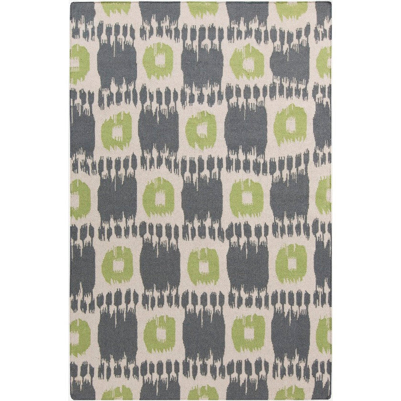 Elizabeth Global Charcoal/Lime Area Rug