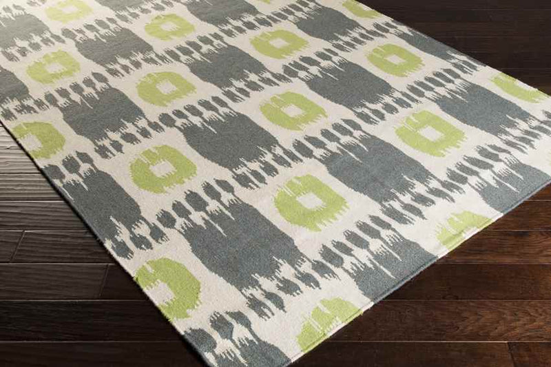 Elizabeth Global Charcoal/Lime Area Rug