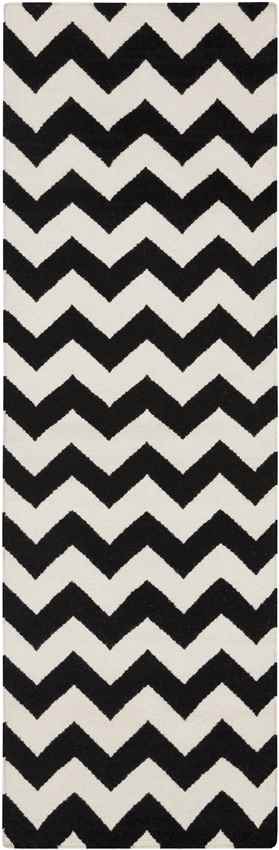 Emanuel Modern Jet Black/Winter White Area Rug