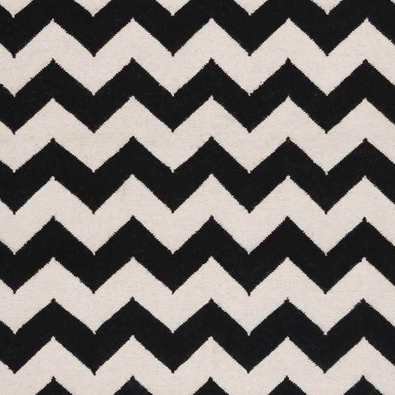 Emanuel Modern Jet Black/Winter White Area Rug