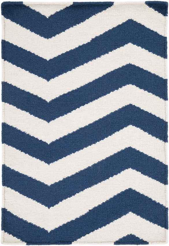 Emelle Modern Dark Blue/White Area Rug