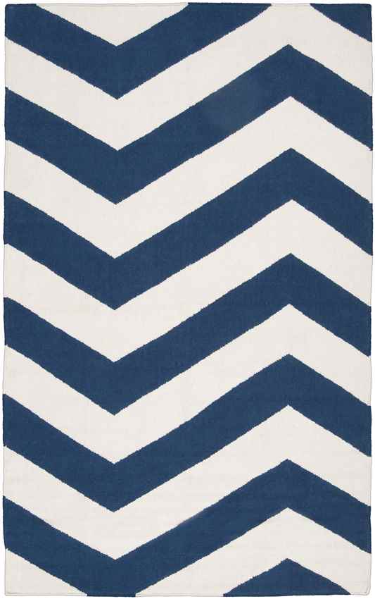 Emelle Modern Dark Blue/White Area Rug