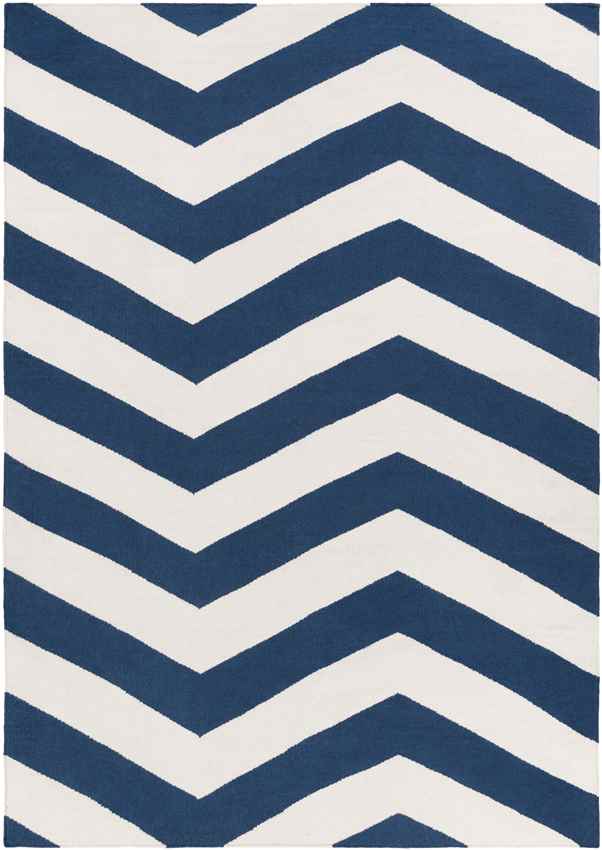 Emelle Modern Dark Blue/White Area Rug