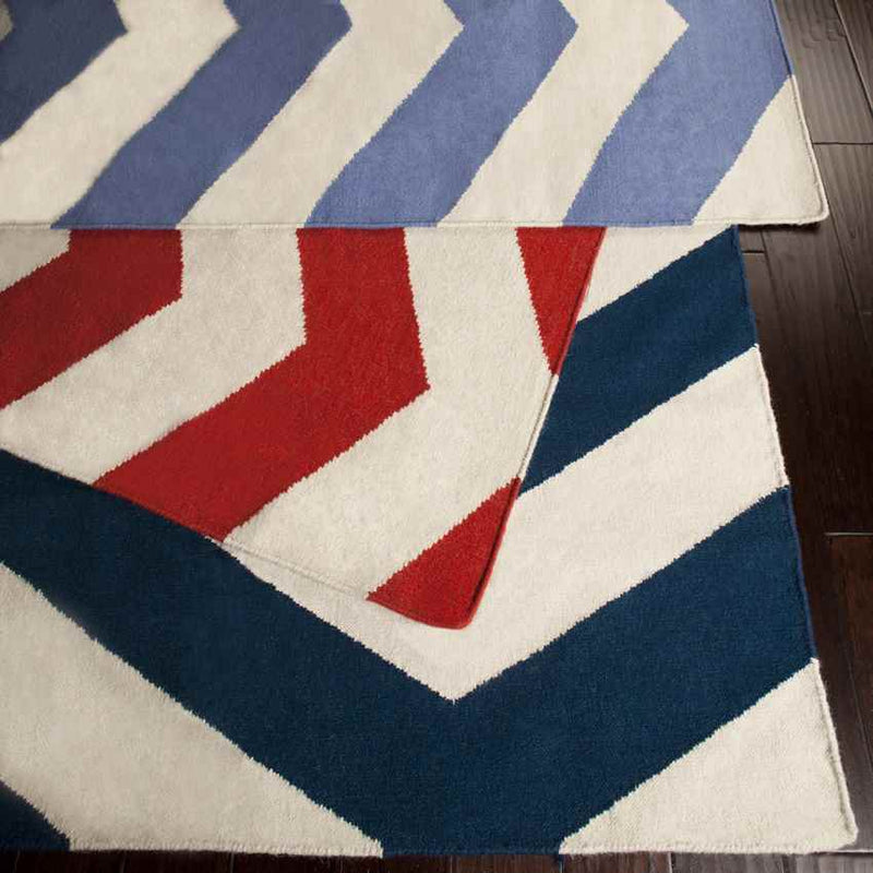 Emelle Modern Dark Blue/White Area Rug