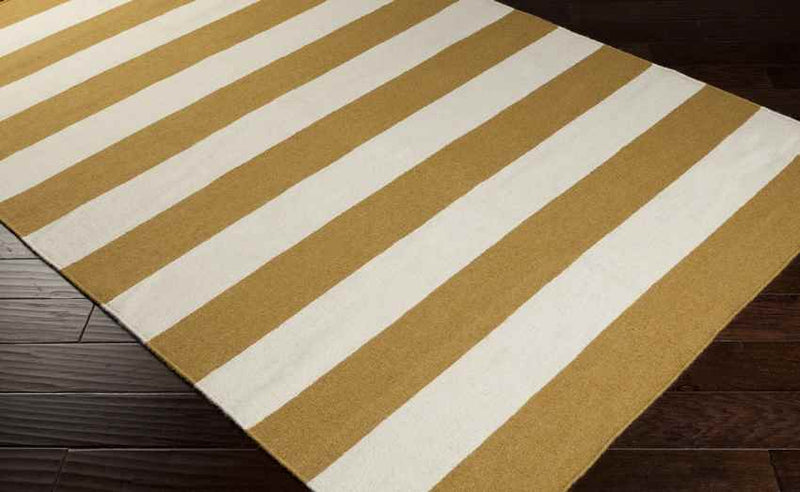 Nathaly Modern Gold/White Area Rug