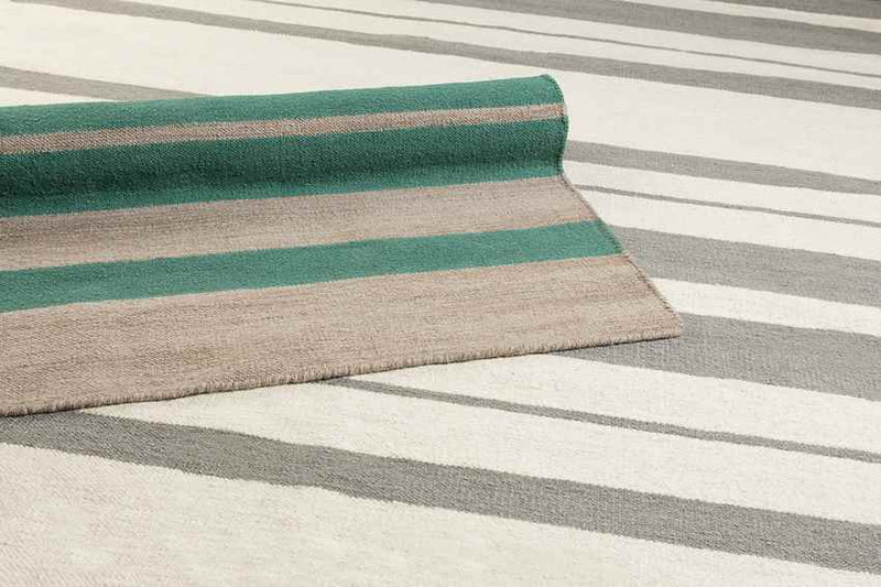 Escalon Modern Lime/White/Grey Area Rug