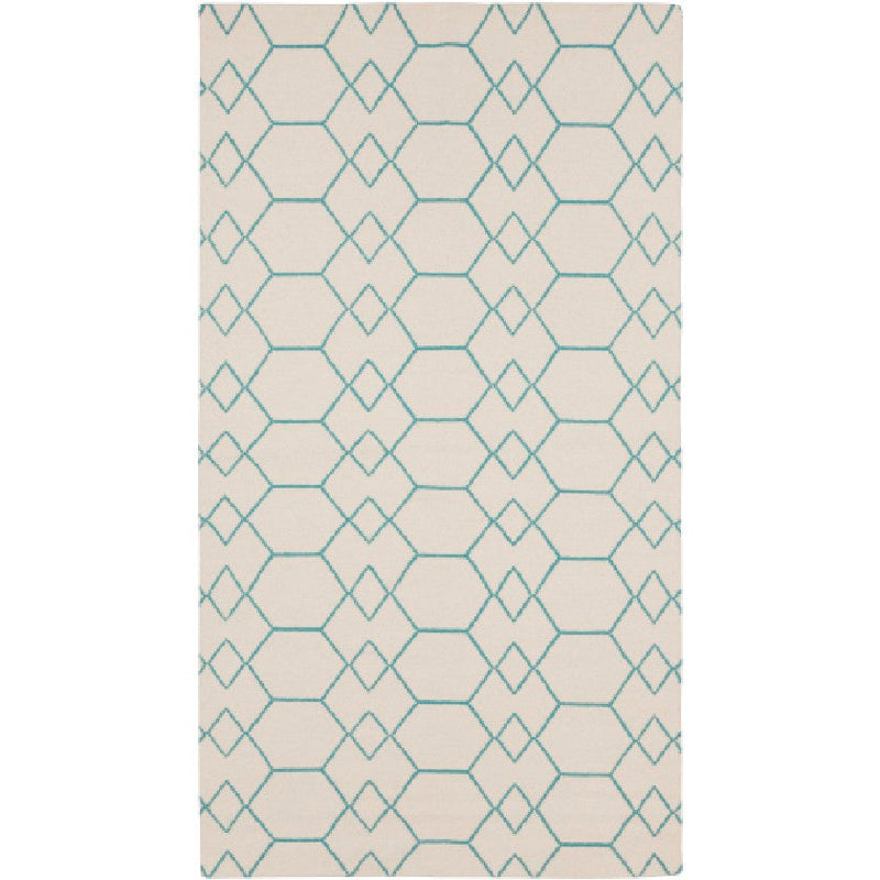 Escambia Modern Light Gray/White Area Rug