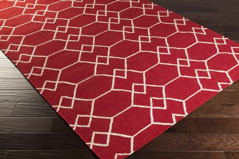 Escambia Modern Burgundy Area Rug