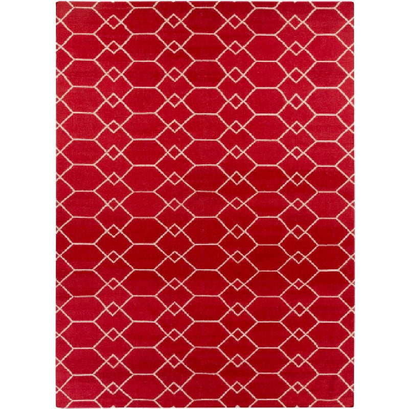 Escambia Modern Burgundy Area Rug