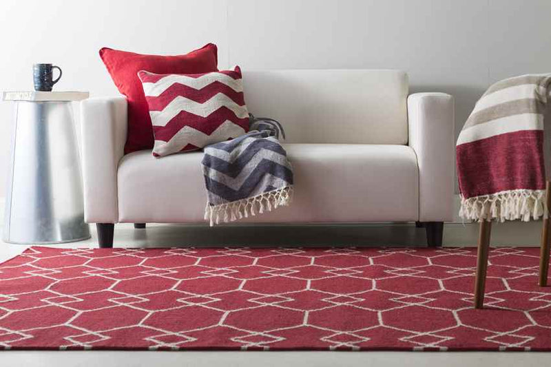 Escambia Modern Burgundy Area Rug