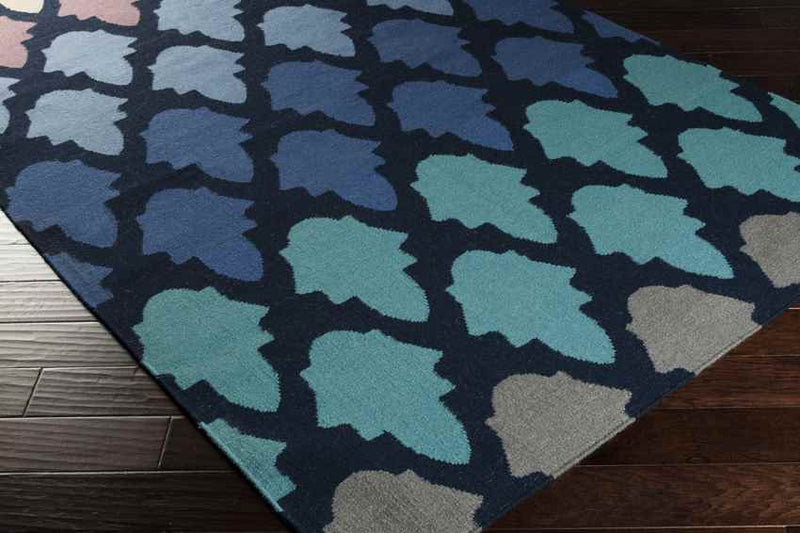 Esto Modern Blue/Black Area Rug