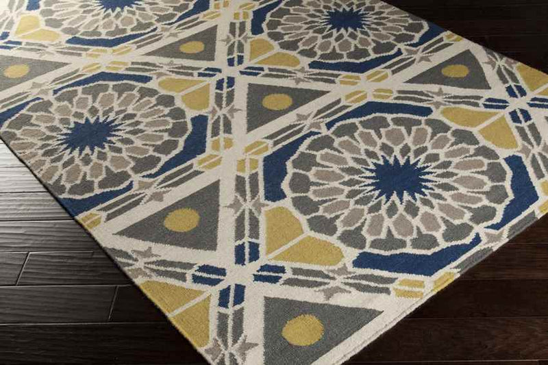 Ethelsville Global Blue/Brown/Beige Area Rug