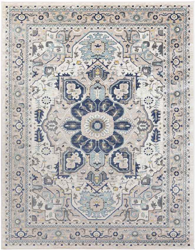 Rochelle Traditional Navy Area Rug