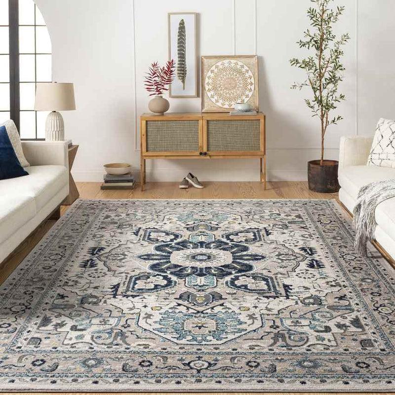 Rochelle Traditional Navy Area Rug