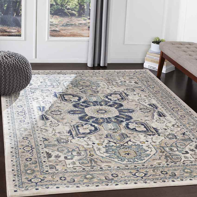 Rochelle Traditional Navy Area Rug