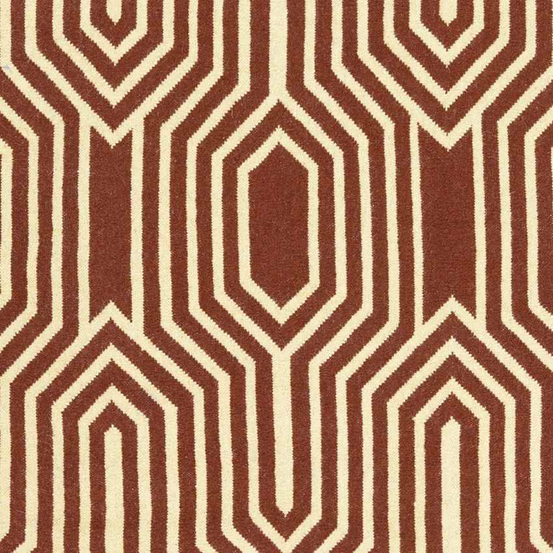 Fairfield Modern Burgundy/White Area Rug