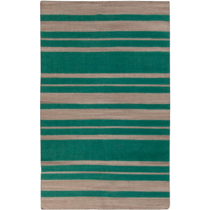 Escalon Modern Emerald Green/Silver Area Rug