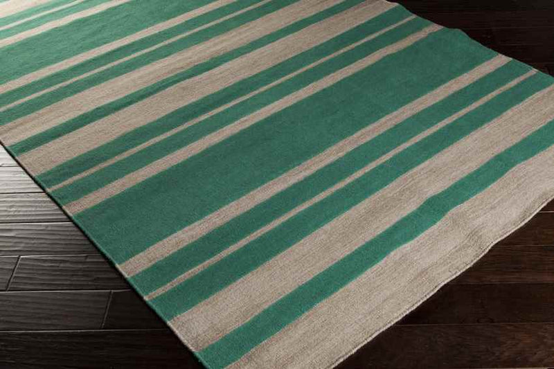 Escalon Modern Emerald Green/Silver Area Rug