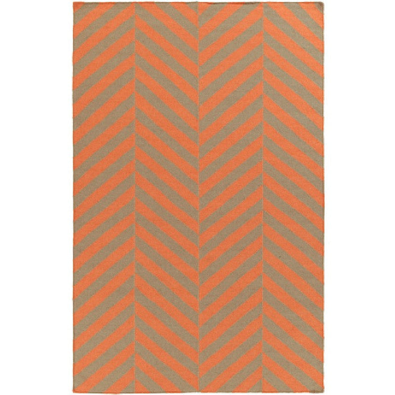 Fairmount Modern Coral/Taupe Area Rug