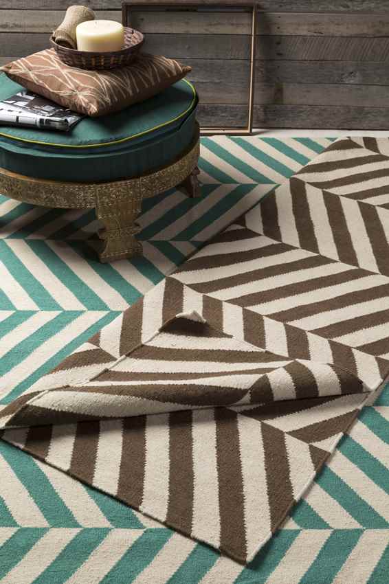 Faunsdale Modern Beige/Green Area Rug