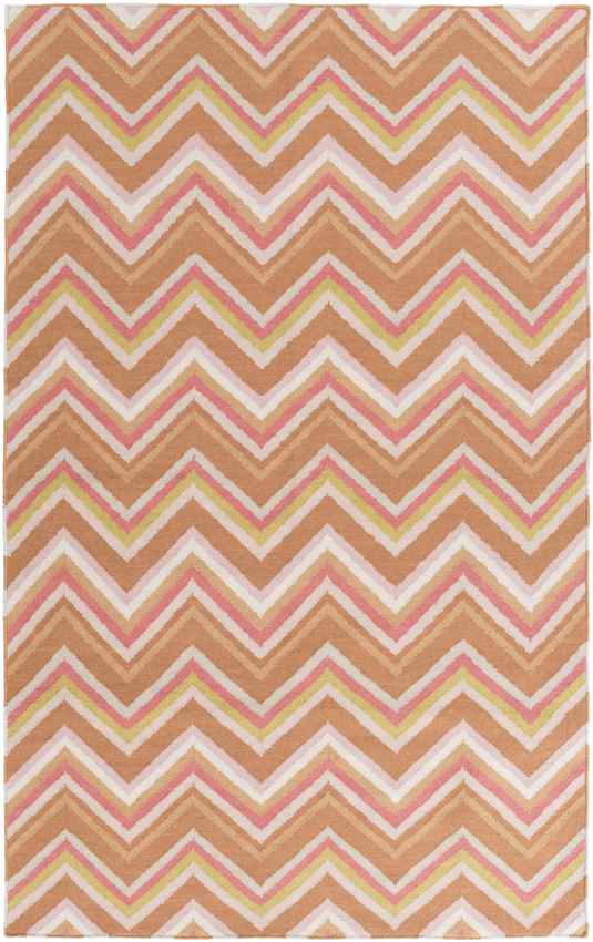 Emmet Modern Brown/Pink/Green Area Rug