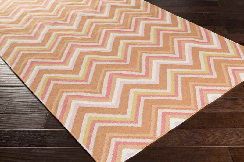 Emmet Modern Brown/Pink/Green Area Rug