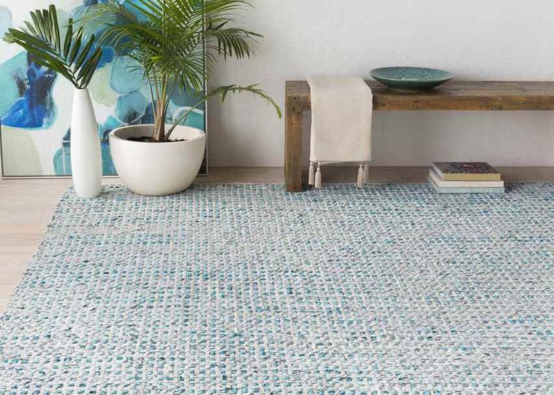 Sharice Modern Teal Area Rug