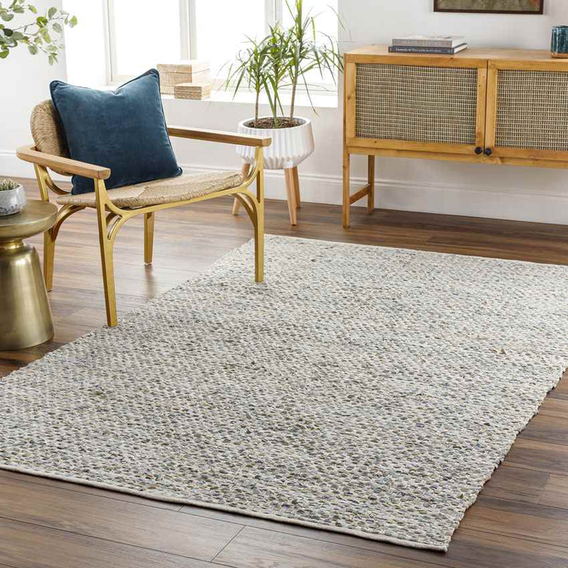 Sharice Modern Ice Blue Area Rug