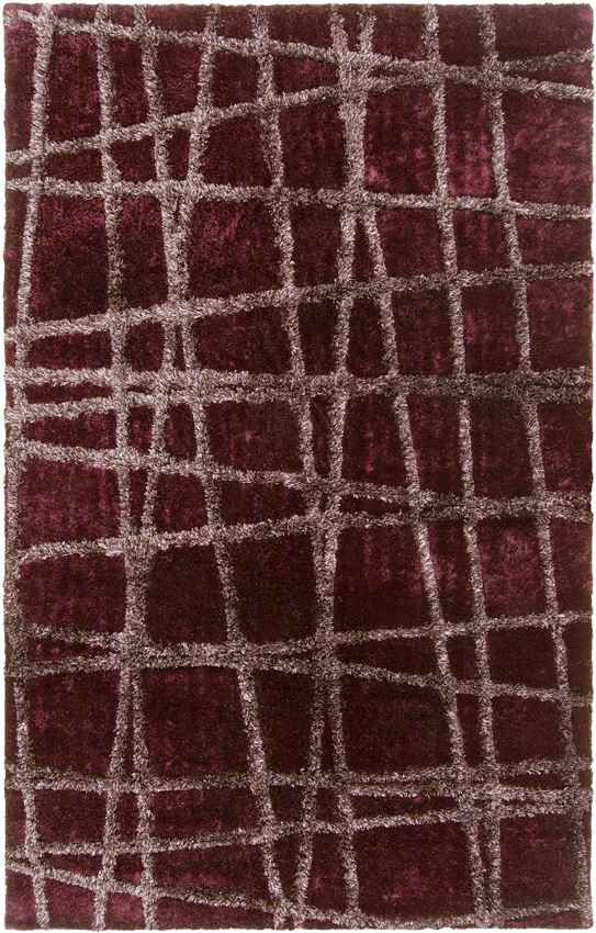 Birchwood Modern Wine/Raisin Area Rug