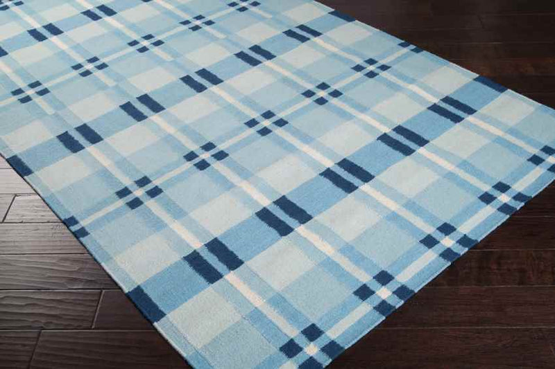 Gilbertown Modern Blue / White Area Rug