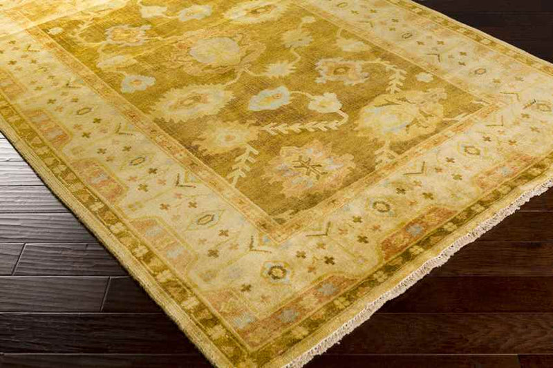 Quimper Traditional Olive Area Rug