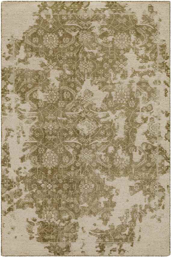 Gerald Traditional Olive/Sea Foam Area Rug