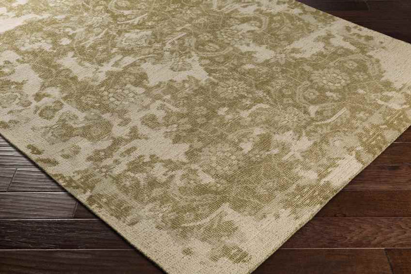 Gerald Traditional Olive/Sea Foam Area Rug