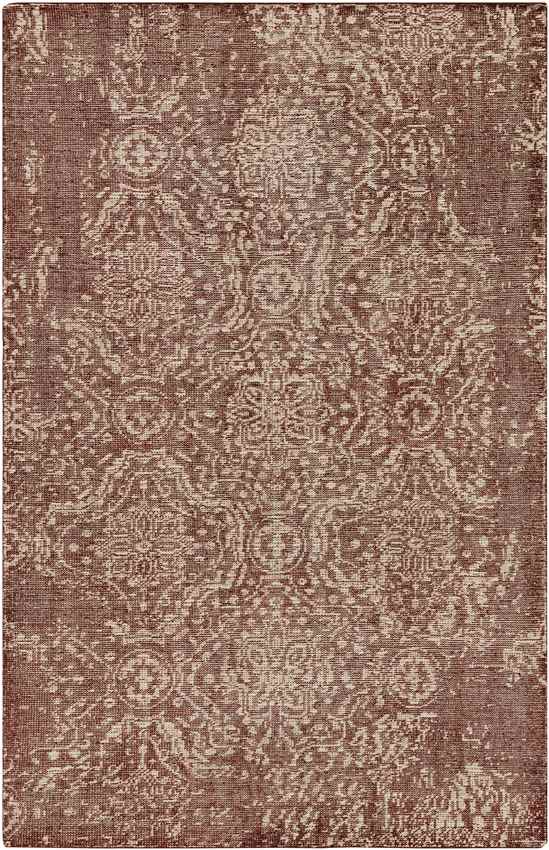 Nigadoo Traditional Dark Red Area Rug