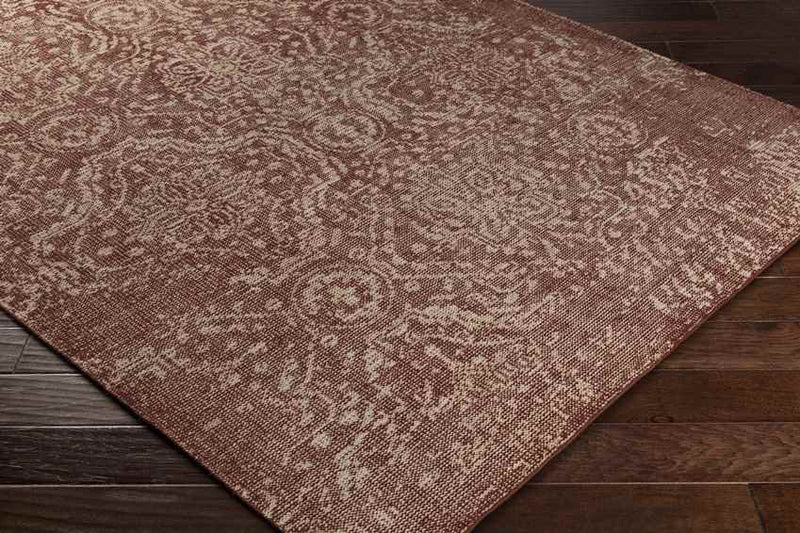 Nigadoo Traditional Dark Red Area Rug